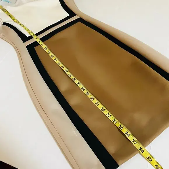 Calvin Klein Scuba Colorblock Sleeveless Sheath Dress Size 6 - Picture 7 of 8